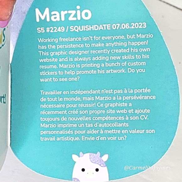 MARZIO 🐄 Blue Studded Velvet Cow Velvet Squad Original Squishmallow ☆ NWT ☆ - Picture 4 of 9